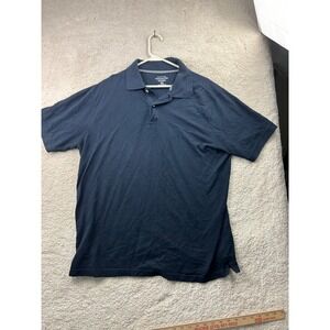 Cactus Polo Shirt Mens XL Navy Blue‎ Performance Cotton No Roll Collar Classic